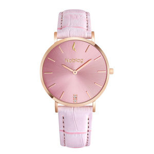 Noblag Women's Watches pink leather 36mm